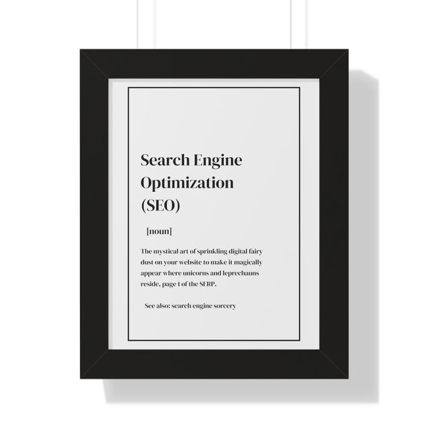 Search Engine Optimization Definition - Framed Wall Art
