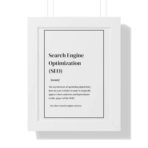 Search Engine Optimization Definition - Framed Wall Art