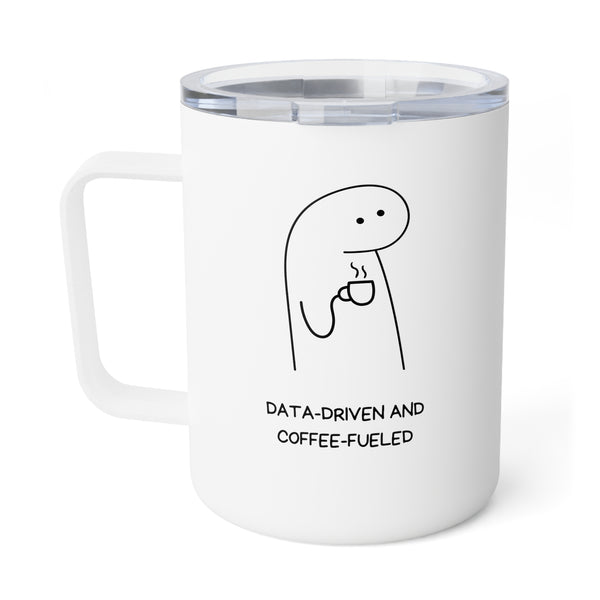 Data Driven, Coffee Fueled - Insulated Coffee Mug, 10oz