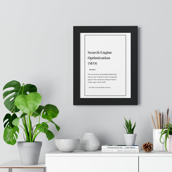 Search Engine Optimization Definition - Framed Wall Art