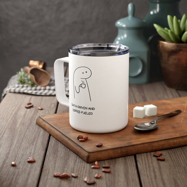 Data Driven, Coffee Fueled - Insulated Coffee Mug, 10oz